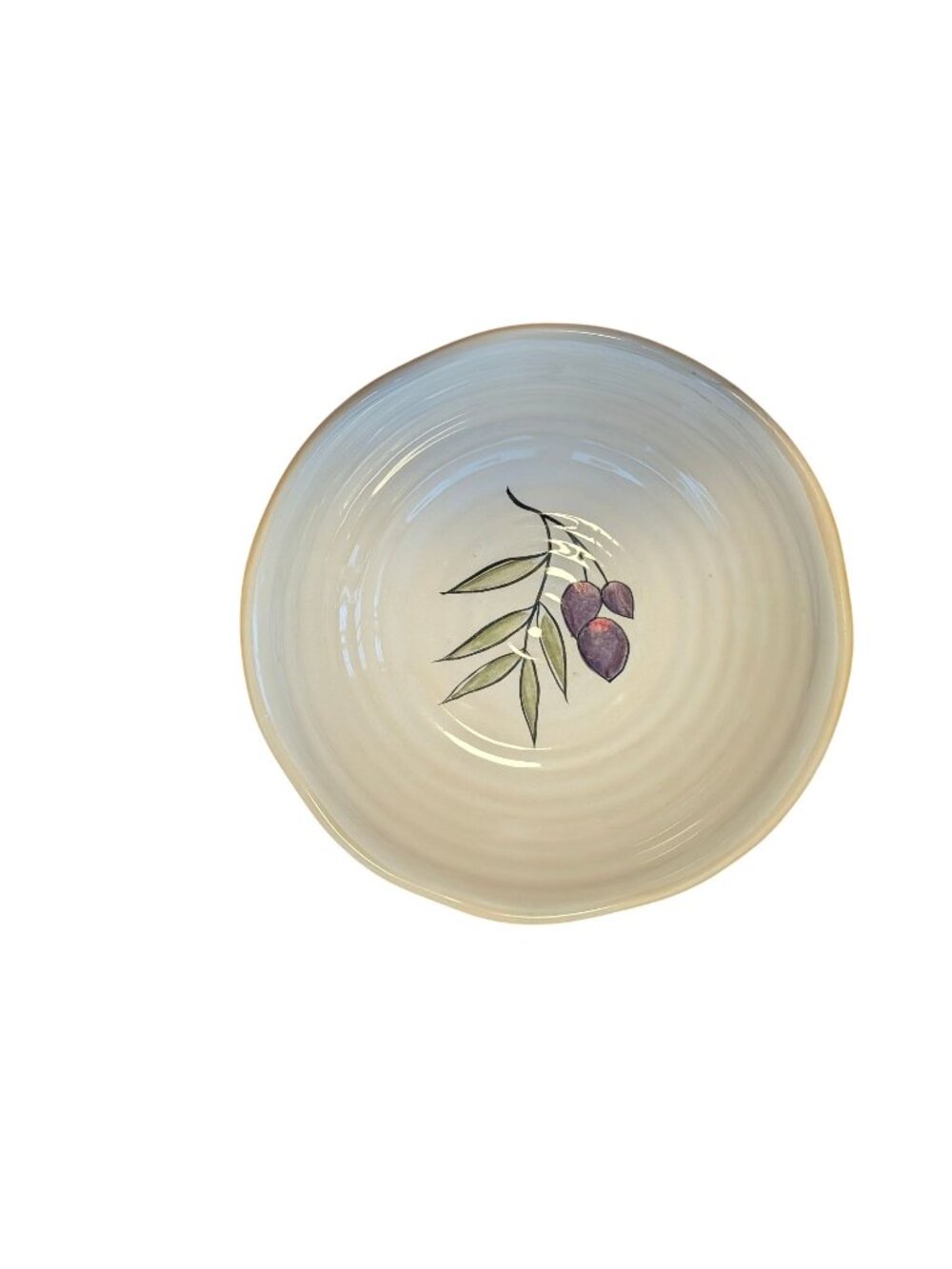 Pottery Barn Rustic Olive Salad Bowl Microwave & Dishwasher Safe